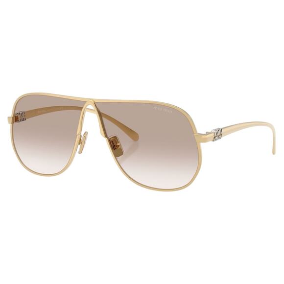 Miu Miu Accessories - New MIU MIU Sunglasses MU A56S 5AK90L Gold Brown Gradient Metal Pilot Aviator